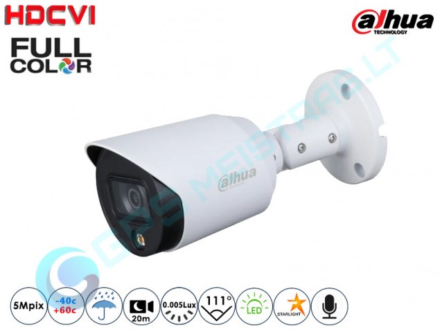 Cilindrinė CVI kamera 5Mpix raiška 1509 LED