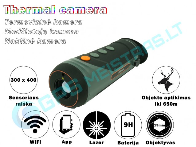 Termovizine silumos monokline kamera, TPC-M40-B19-G