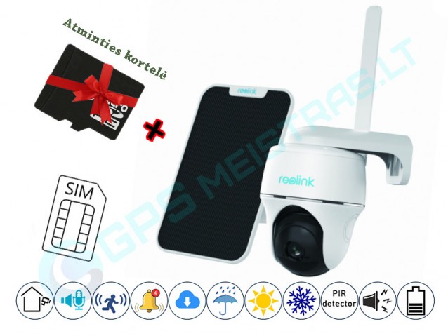 Reolink PT 4G SIM valdoma kamera su akumuliatoriumi