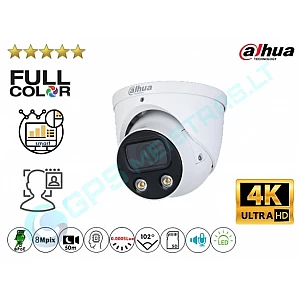 Full Color Kupolinė IP kamera 8Mpix raiška 5849D-LED