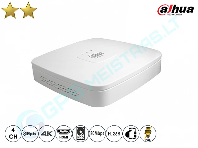 Dahua IP NVR įrašymo įrenginys 2104 PoE