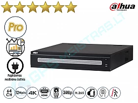 Dahua IP NVR įrašymo įrenginys 608R 64 4K Dvigubas maitinimas