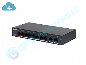 Programuojamas 8 prievadų PoE komutatorius +2 UpLink 1000Mbps, 