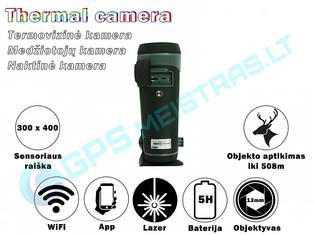 Termovizine silumos monokline kamera, TPC-M40-B13-G