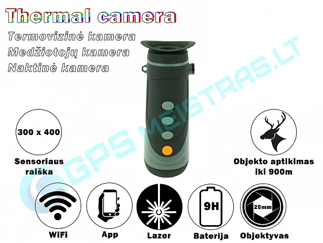 Termovizine silumos monokline kamera, TPC-M40-B25-G