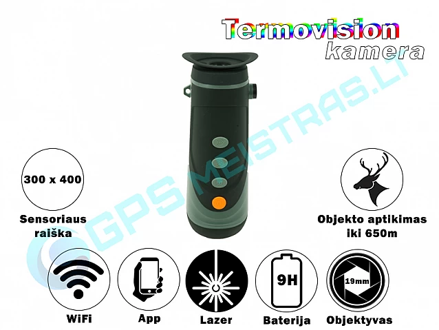 Termovizine silumos monokline kamera, TPC-M40-B19-G