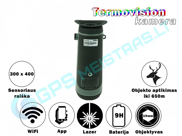 Termovizine silumos monokline kamera, TPC-M40-B19-G