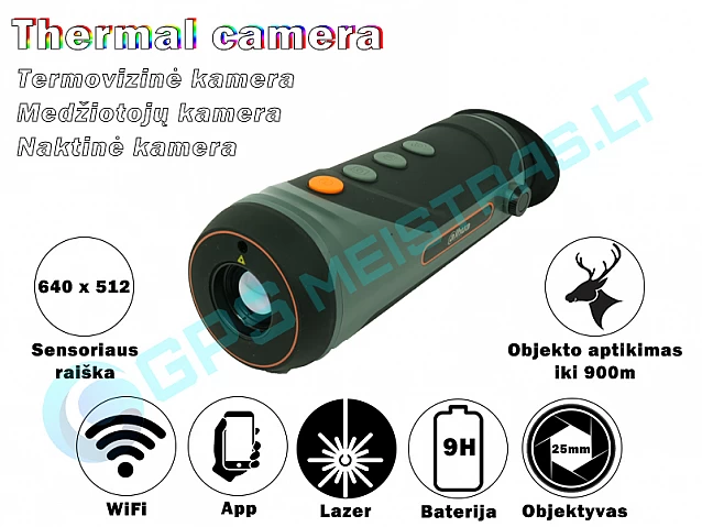 Termovizine silumos monokline kameraTermovizine silumos monokline kamera, TPC-M60-B25-G