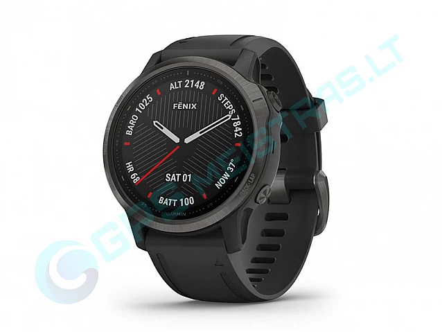 Išmanusis laikrodis fenix6s Sapphire CarbonGrey/Black 