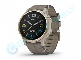 fenix6s Sapphire L.Gold/Slate leather b.