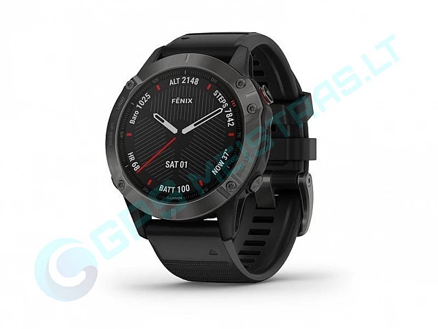 fenix6 Sapphire Gray/Black band