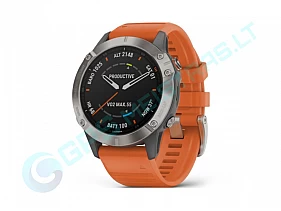 fenix6 Sapphire TitanGray/Orange band
