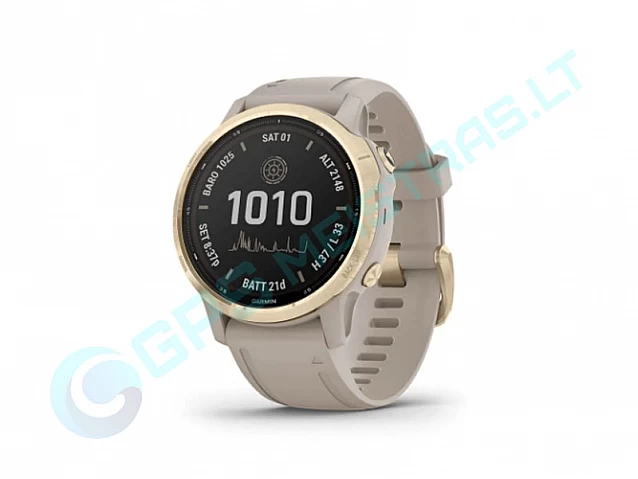 fenix6s Solar  Gold/Light Sand band