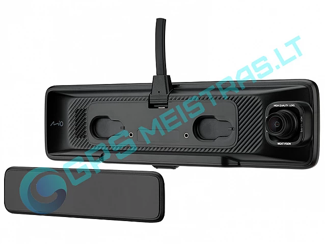 Vaizdo registratorius Mio MiVue R850T 2.5K HDR WiFi, GPS, touch E-mirror Dashcam with rear camera