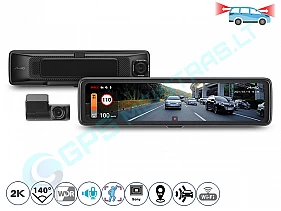 Vaizdo registratorius Mio MiVue R850T 2.5K HDR WiFi, GPS, touch E-mirror Dashcam with rear camera
