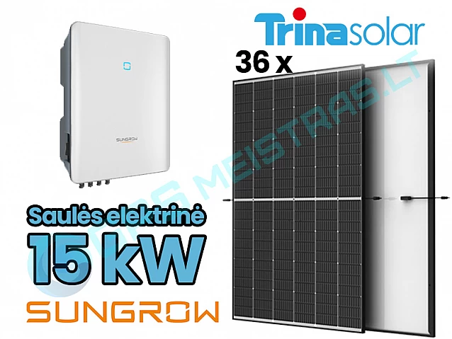 Monocrystalline Module VERTEX S TSM-430DE09R.08 P-Type 430 W SUNGROW Multi-MPPT String Inverter for 1000 Vdc System 15000W SG15RT