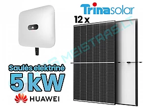 Monocrystalline Module VERTEX S TSM-430DE09R.08 P-Type 430 W Huawei Hybrid High Current Inverter SUN2000-5KTL-M1