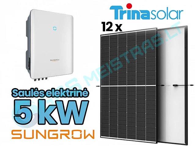 Monocrystalline Module VERTEX S TSM-430DE09R.08 P-Type 430 W SUNGROW Multi-MPPT String Inverter for 1000 Vdc System 5000W SG5.0RT