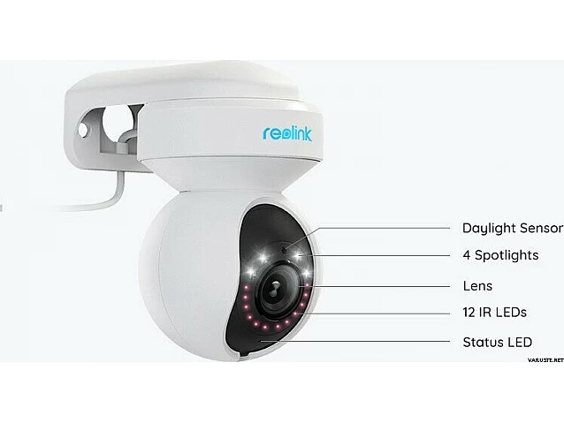 Valdoma WiFi vaizdo kamera,8MP, 2.8-8mm 3X ZOOM, 12m IR/12m LED, E1 Outdoor