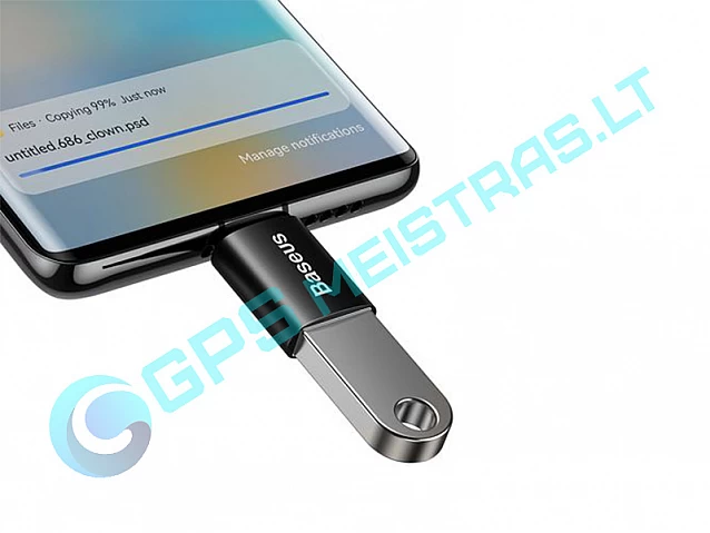 Adapteris USB C kištukas - USB3.1 A lizdas, su OTG funkcija