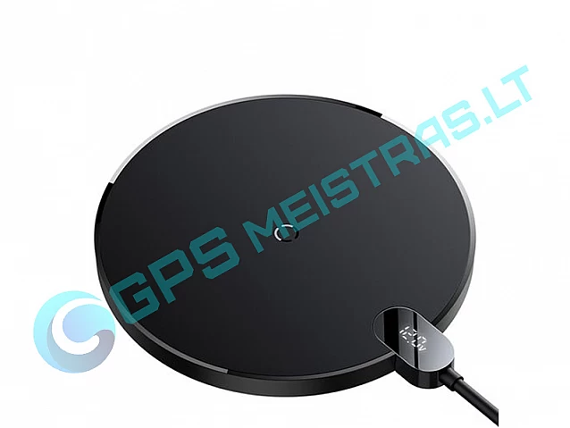 Belaidis įkroviklis USB-C 15W su įtampos, galios indikacija
