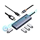 Jungčių stotelė / adapteris USB C kištukas - 3 rūšių jungtys 