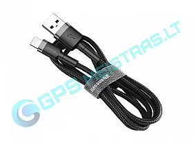 Kabelis USB A - IP Lightning 2.0m QC3.0 su nailoniniu šarvu 