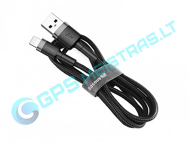 Kabelis USB A - IP Lightning 2.0m QC3.0 su nailoniniu šarvu 