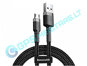 Kabelis USB A - micro USB 2.0m QC3.0 su nailoniniu šarvu