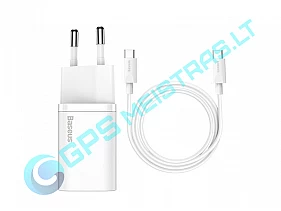 Sieninis įkroviklis 25W USB-C su USB-C 1m laidu