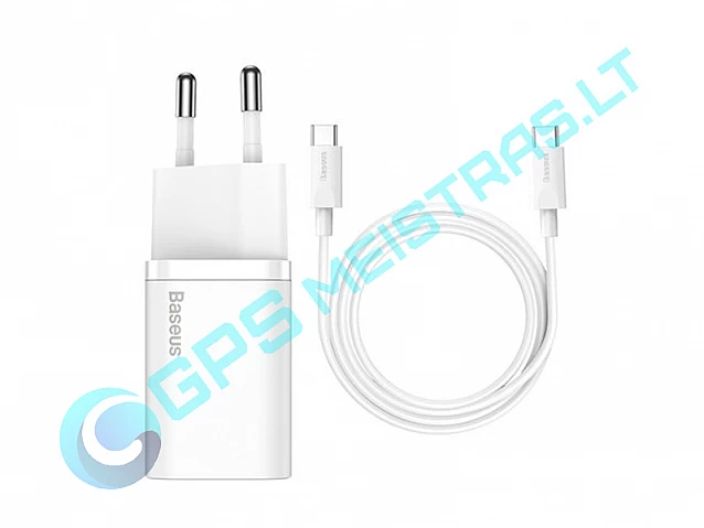 Sieninis įkroviklis 25W USB-C su USB-C 1m laidu