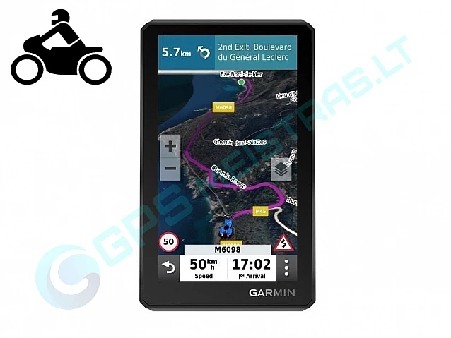 Garmin ZUMO XT motociklo navigacija vaizdas