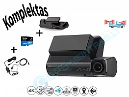 MIO DUAL CAR DASH CAMERA MIVUE 956W 4K GPS WI-FI DASH CAM AUDIO RECORDER