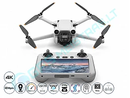 DJI Mavic mini 3 PRO su RC pultu dronas