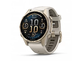 Išmanusis laikrodis Fenix 8 43mm, AMOLED, Sapphire, Gold/Sandstone
