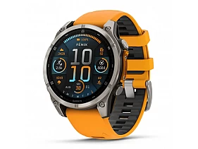 Išmanusis laikrodis Fenix 8 47mm, AMOLED, Sapphire, Titanium/Orange