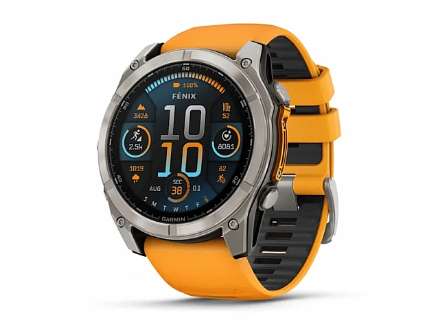 Išmanusis laikrodis Fenix 8 51mm, AMOLED, Sapphire, Titanium/Orange