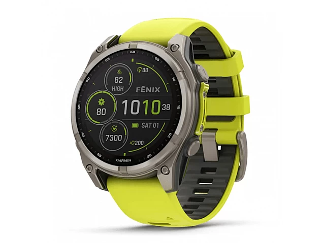 Išmanusis laikrodis Fenix 8 Solar 47mm, Sapphire Titanium/Amp Yellow 