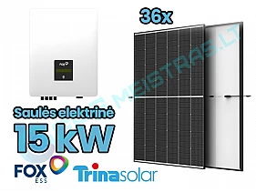 FOXESS 5kw inverteris ir TrinsaSolar saulės moduliai 