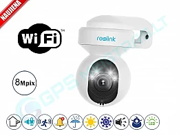 Valdoma WiFi vaizdo kamera,8MP, 2.8-8mm 3X ZOOM, 12m IR/12m LED, E1 Outdoor