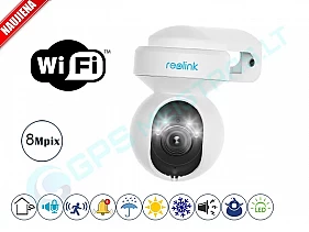 Valdoma WiFi vaizdo kamera,8MP, 2.8-8mm 3X ZOOM, 12m IR/12m LED, E1 Outdoor