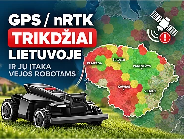 Vejos robotas praranda GPS, RTK ar NRTK ryšį? Kodėl taip nutinka ir ar robotas sugedo?