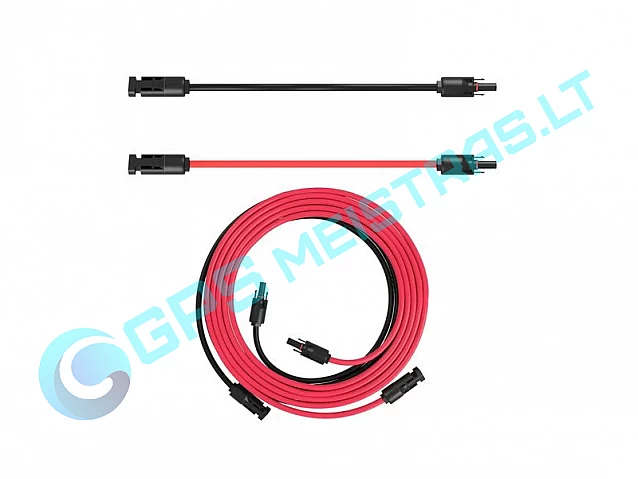 MC4 kabelių ilgiklis 10m 4mm² raudonas + juodas BLUETTI