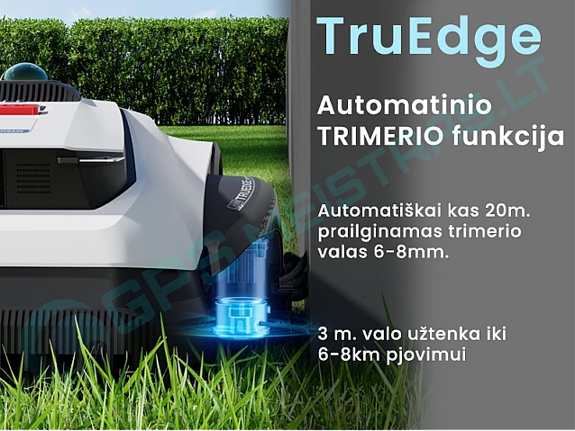 Belaidis Ecovacs A3000 LiDAR PRO vejos robotas su trimeriu, 30 arų