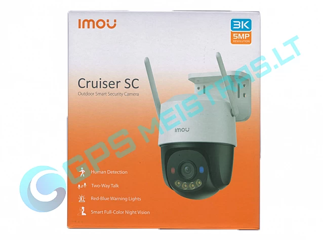 IMOU 4G Lauko Cruiser 3K valdoma kamera su LED, sirena ir švyturėliais