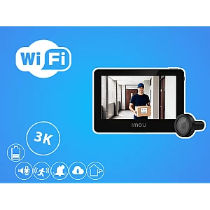 IMOU 5 MP WiFi išmanioji durų vaizdo kamera akutė su 4,3″ ekranu