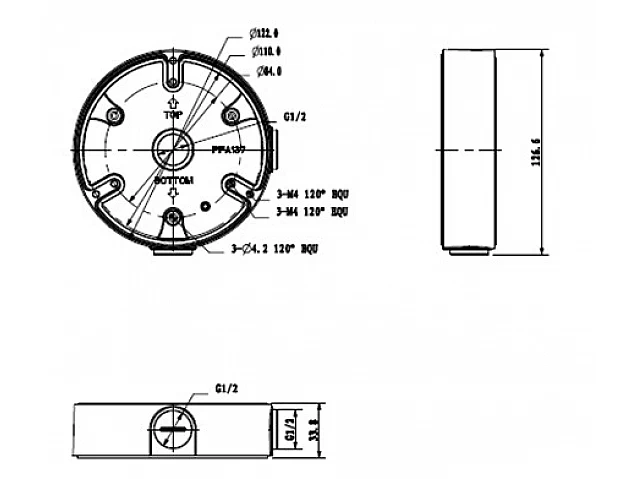 Vaizdo kameros laikiklis, 122x33.8 mm, PFA137