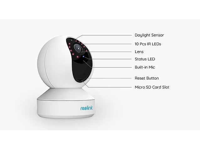 Reolink valdoma WiFi kamera E1 ZOOM 5Mpix, x3 artinimas