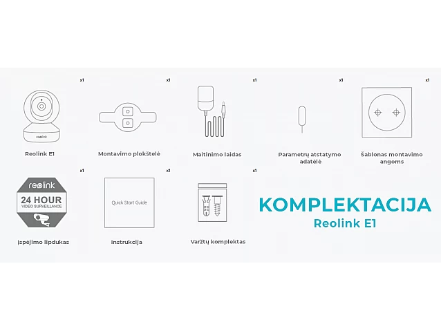 Reolink valdoma WiFi kamera E1 3Mpix