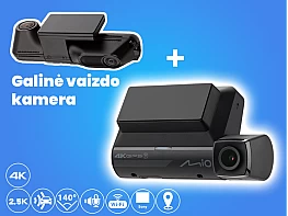 MIO DUAL CAR DASH CAMERA MIVUE 955WD 4K GPS WI-FI DASH CAM AUDIO RECORDER